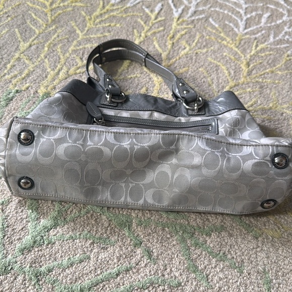 Coach Penelope Gray Signature Jacquard/Patent Leather Bag - Picture 3 of 10